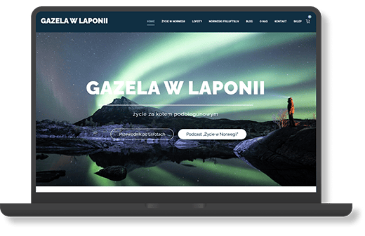 Náhľad webu Gazela w Laponii